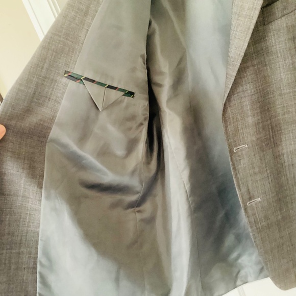 Chaps Men's Sport Coat Gray 100% Wool Size 48 Long Blazer Jacket Office Career - Picture 10 of 15